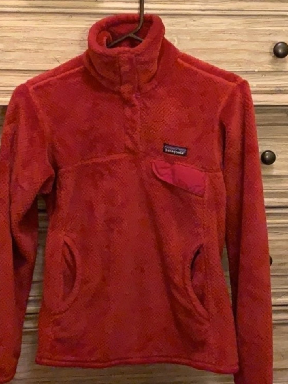 Patagonia Red Plush Fleece Jacket